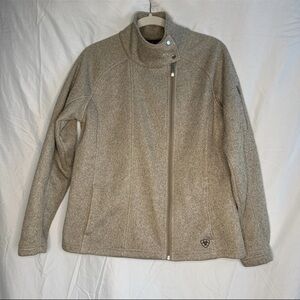 Ariat Womens Regency Full Zip Fleece Jacket Size Large Asymmetrical Zip Pockets